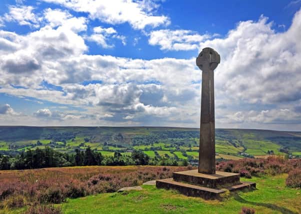 Walker Stephen Gibson went missing near Rosedale in the North York Moors. Pictured is the Millennium Cross high on the North Yorkshire Moors above  Rosedale Abbey.  Nikon D3s 28-70mm lens 800th F8, 160ISO. TJ100964d Picture Tony Johnson