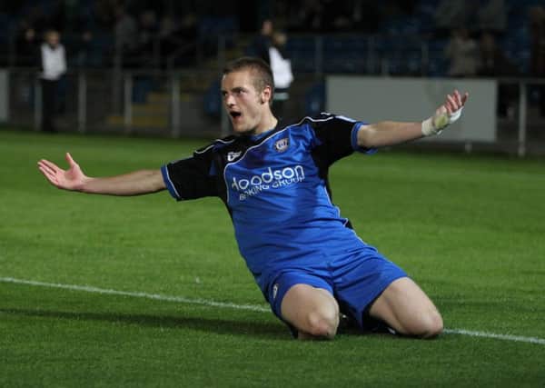 England's Jamie Vardy playing for FC Halifax Town