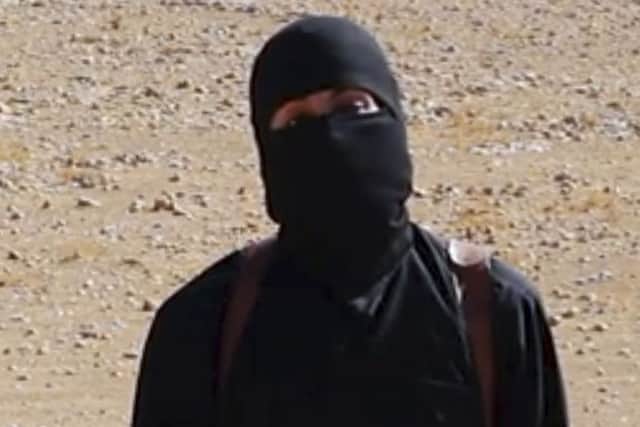 A still image from a video released by Islamic State militants on Oct. 3, 2014, purports to show the militant known as Jihadi John.
