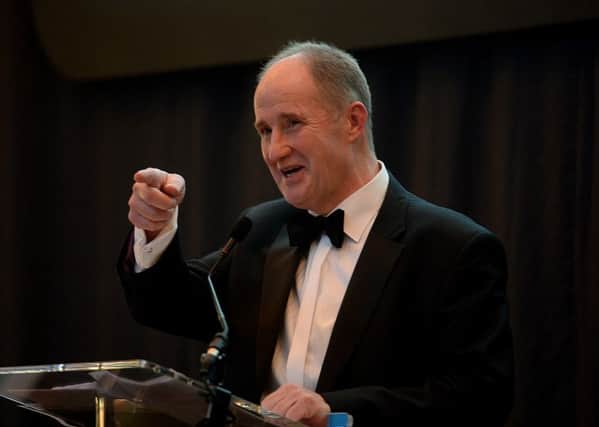 Kevin Hollinrake MP for Thirsk and Malton speaks at the Yorkshire Finance Director Awards at Aspire, Leeds. Picture: Anna Gowthorpe