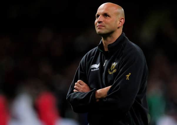 Jim Mallinder, the Northampton head coach looks on prior to the Heineken Cup Final match between Leinster and Northampton Saints at the Millennium Stadium on May 21, 2011, in Cardiff, Wales. (Picture: Stu Forster/Getty Images)