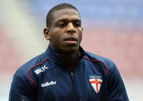 England's Jermaine McGillvary on the pitch before the International Test Series match at the DW Stadium, Wigan.