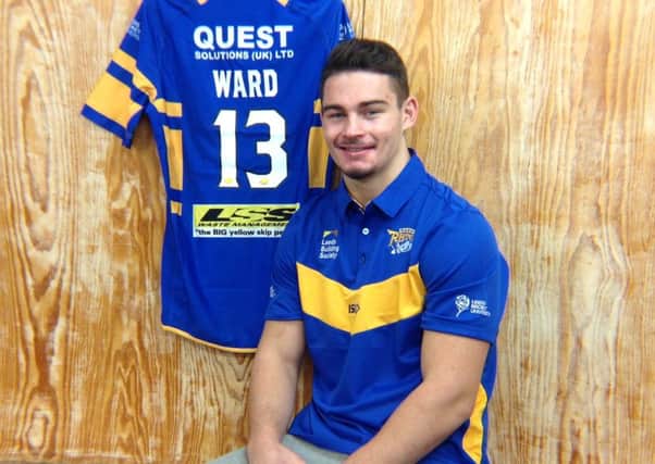 Stevie Ward with his now iconic Leeds Rhinos number.