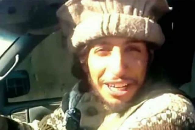 Belgian Abdelhamid Abaaoud. A French official says Abdelhamid Abaaoud is the suspected mastermind of the Paris attacks was also linked to thwarted train and church attacks.
