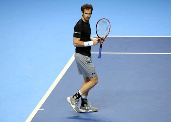 Great Britain's Andy Murray reacts during his match against Spain's David Ferrer during day two of the ATP World Tour Finals at the O2 Arena, London. (Picture: Jonathan Brady/PA Wire)