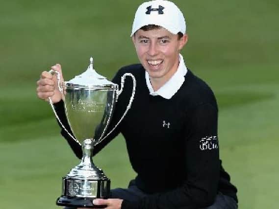 Matt Fitzpatrick with the trophy following his British Masters triumph (Picture: Getty Images).