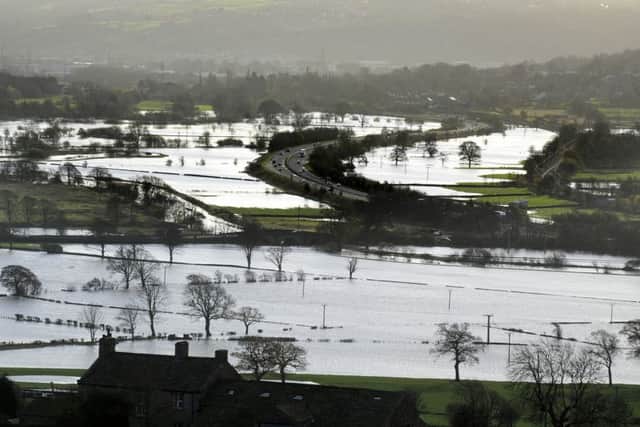Flooding in the Aire Valley at Steeton. PIC: Bruce Rollinson