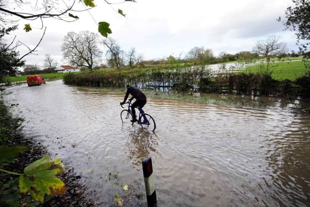 Roads around Tadcaster underwater after the River Wharfe flooded. PIC: PA