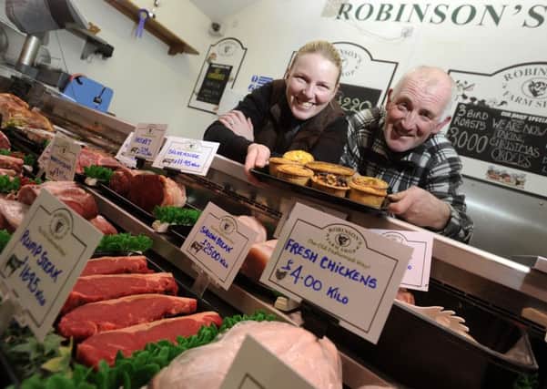Rachel and David Robinson of Robinson's Farm Shop, Wall Close Farm, Score Hill, Northowram, Halifax.  Pic: Bruce Rollinson