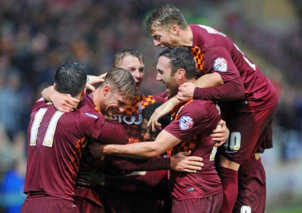 ON THE UP: Bradford City have moved up a place in the Yorkshire Power Rankings. Picture: Tony Johnson.