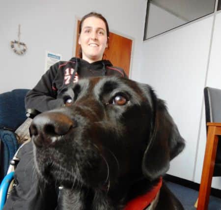 Epilepsy sufferer Amy Williams, with seizure alert dog Stanley, who was provided by Sheffield-based charity Support Dogs, the focus of the 2015 Yorkshire Post Christmas Appeal