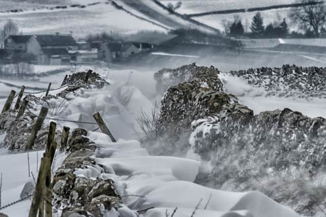 Snow drifts in the Derbyshire peak district. PIC: Villager Jim