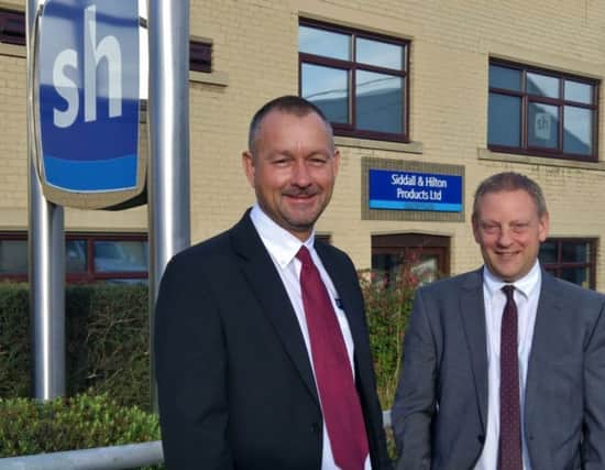 L-R: Managing Director Neil Stewardson and Finance Director Ian Thurley of  Siddall and Hilton Products