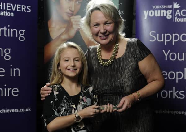 Daisy Campbell, award for Achievement in the Arts, presented by Kathryn Apanowicz. PIC: Bruce Rollinson