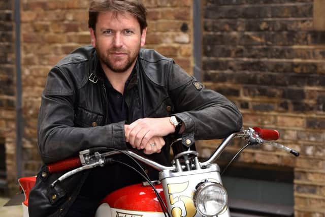 James Martin with his Triumph Thunderbird motorcycle.  (David Fisher).