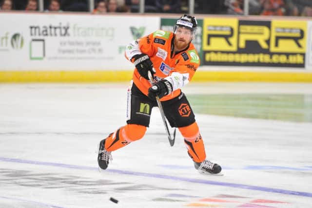 STAY-AT-HOME DEFENCEMAN: Sheffield Steelers' Zach Fitzgerald -will miss both his club's games this weekend. Picture: Dean Woolley.