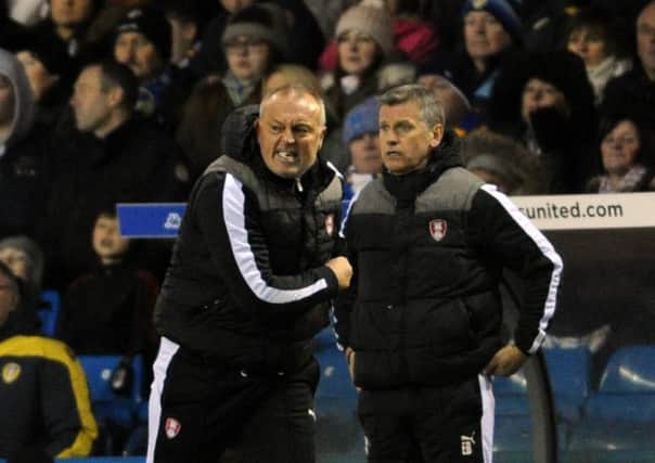 Rotherham United manager Neil Redfearn shows his determination during Saturday's 1-0 win over his former club Leeds United. Picture: Simon Hulme.