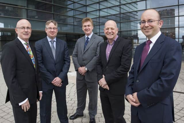 (L-R) Key Capital Partners' Tom Lamb, Owen Trotter, Mike Fell, Peter Armitage and Philip Duquenoy