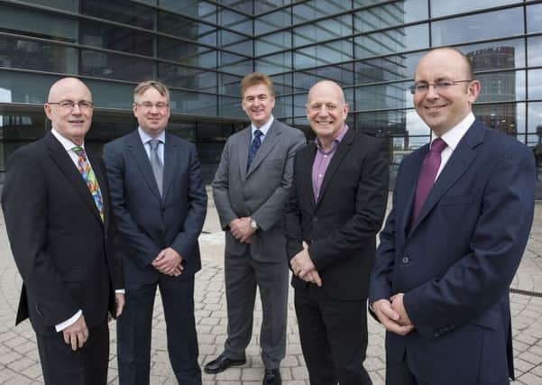 (L-R) Key Capital Partners' Tom Lamb, Owen Trotter, Mike Fell, Peter Armitage and Philip Duquenoy