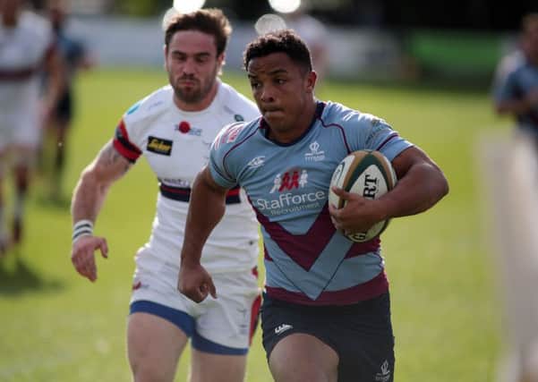 Curtis Wilson scored a hat-trick of tries at Ealing in the B&I Cup.