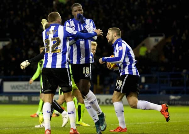 Lucas Joao is congratulated by team-mates after scoring against Huddersfield, which helped him into our team of the week.