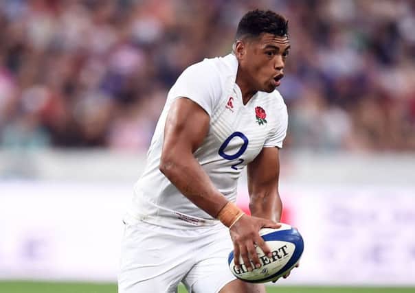 England's Luther Burrell during the World Cup warm-up match at the Stade-de-France, Paris