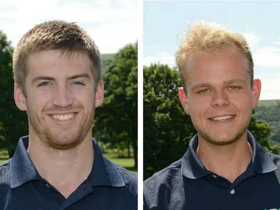 England Golf men's squad members, Meltham's Jamie Bower, left, and Lindrick's Jonathan Thomson (Pictures: Chris Stratford).