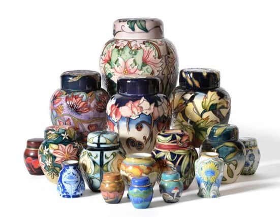 Part of the collection of Moorcroft under the hammer at Tennants