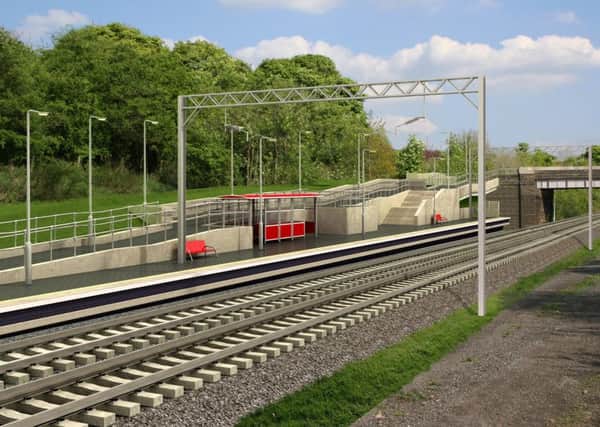 An original artist impression of the Apperley Bridge station. Pic: Network Rail
