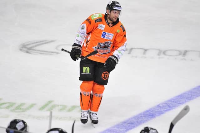 Guillaume Desbiens, on his Sheffield Steelers' debut against Coventry Blaze on Friday night. Picture: Dean Woolley.