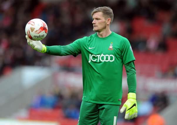 Bradford City goalkeeper Ben Williams was unable to match the club record of eight consecutive clean sheets (Picture: Tony Johnson).