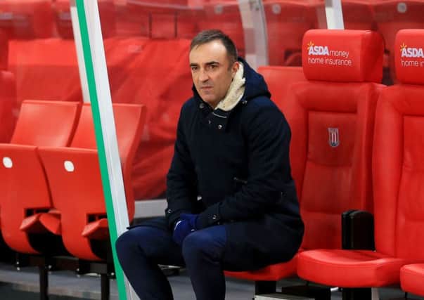 Sheffield Wednesday manager Carlos Carvalhal prior to the Capital One Cup, Quarter Final at the Britannia Stadium, Stoke-on-Trent. PRESS ASSOCIATION Photo. Picture date: Tuesday December 1, 2015. See PA story SOCCER Stoke. Photo credit should read: Nigel French/PA Wire. RESTRICTIONS: EDITORIAL USE ONLY No use with unauthorised audio, video, data, fixture lists, club/league logos or "live" services. Online in-match use limited to 75 images, no video emulation. No use in betting, games or single club/league/player publications.