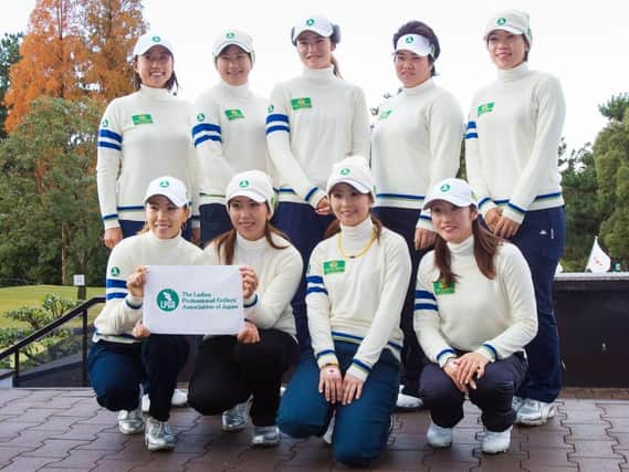 Japan, hosts and day-one leaders of The Queens, a four-way team event.