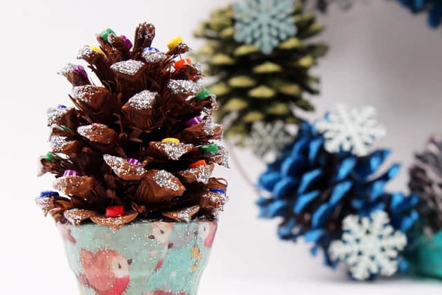 This pinecone tree is one of the projects on www.hobbycraft.co.uk