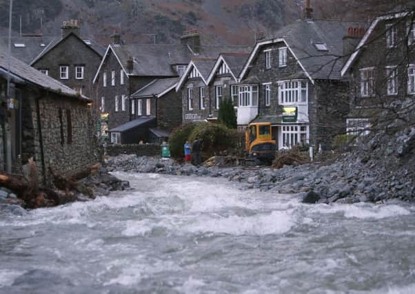 Glenridding after the river in the town in Cumbria burst its banks in the recent floods. See letter