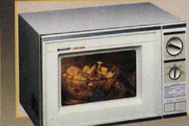 Argos vintage catalogues. An early microwave was among the more expensive items.
