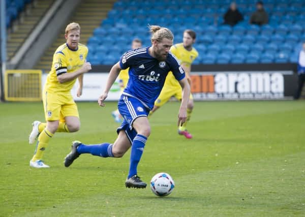 DOUBLE DELIGHT: FC Halifax's Kingsley James.