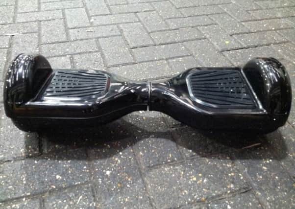 A hoverboard seized at Felixstowe docks.