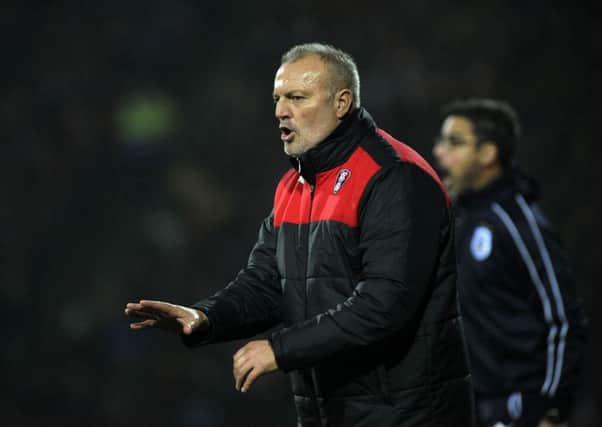 Rotherham United manager Neil Redfearn, front, and his Huddersfield Town counterpart David Wagner urge their sides on during Tuesday nights Championship game between the sides that ended in a 2-0 victory for the Terriers (Picture: Bruce Rollinson).