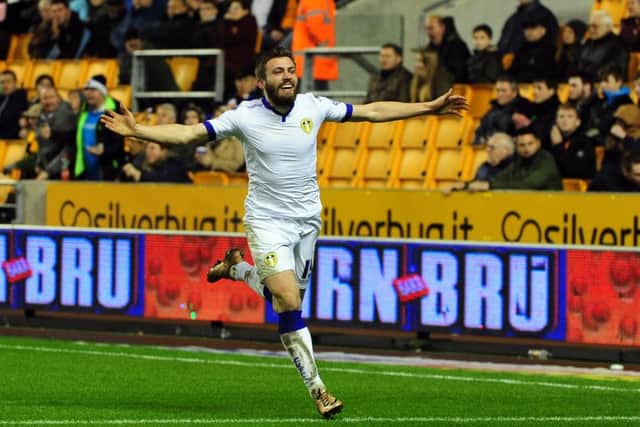 Leeds United's Stuart Dallas celebrates his goal. (Picture: Jonathan Gawthorpe)