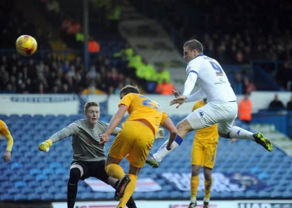 Leeds United's Chris Wood misses a chance against Preston during Sunday's 1-0 win. Picture: Simon Hulme