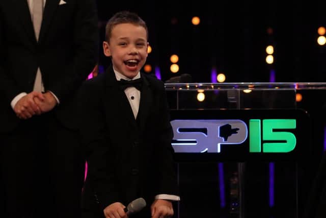 Winner of the Helen Rollason Award, Bailey Matthews during Sports Personality of the Year 2015 at the SSE Arena, Belfast.  (Picture: Niall Carson/PA Wire)