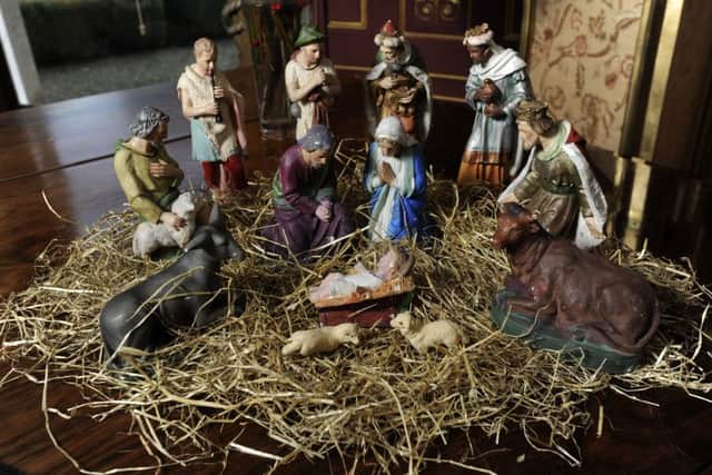 The nativity in the drawing room.