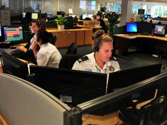Yorkshire Ambulance Service staff taking 999 calls.