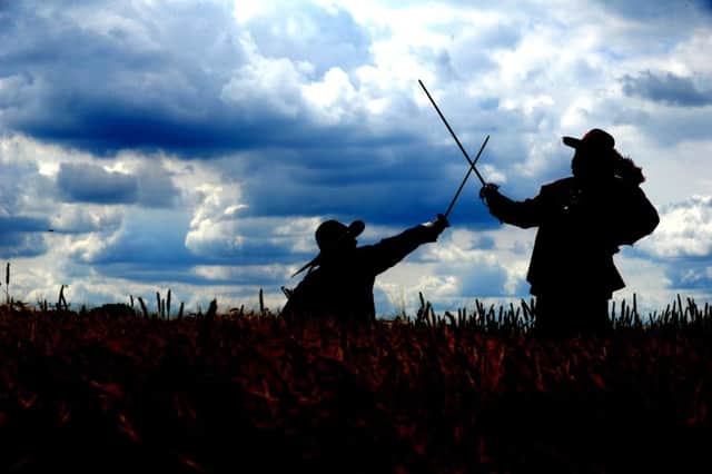 Members of the Sealed Knot battle it out in a corn field  on the site of the Battle of Marston Moor in 1644