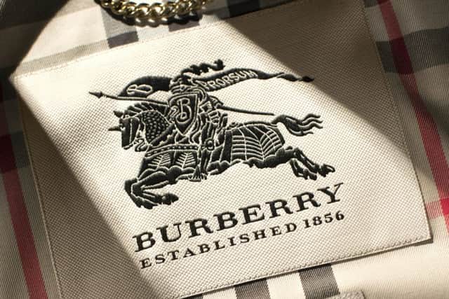 The Burberry label