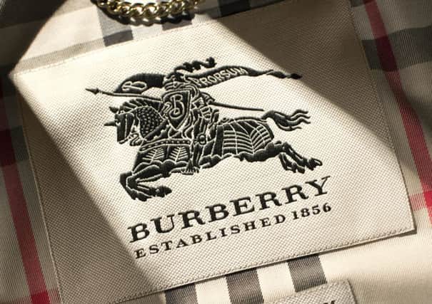 The Burberry label