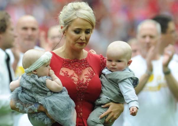 Challenge Cup Final Wembley 2015:  Lizzie Jones with her children