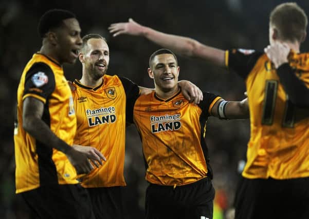 Jake Livermore celebrates his opening goal.   Picture Bruce Rollinson