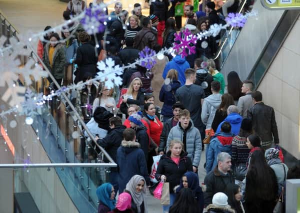 Sales shoppers in Trinity Leeds, on Boxing Day 2015